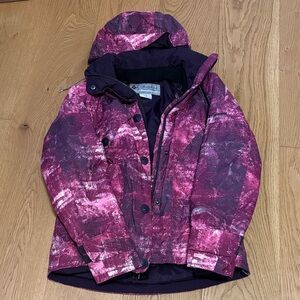 Columbia Women's Purple and Pink Snow Jacket Size Small